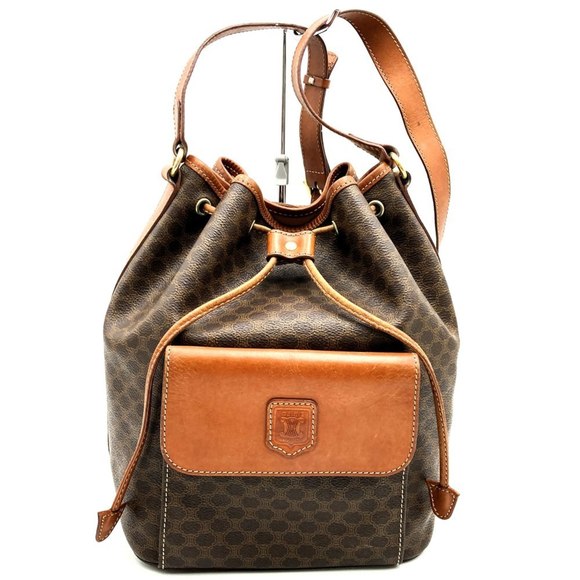 CELINE DM95 Shoulder Bag in Brown Macadam Leather for Women - Picture 1 of 10